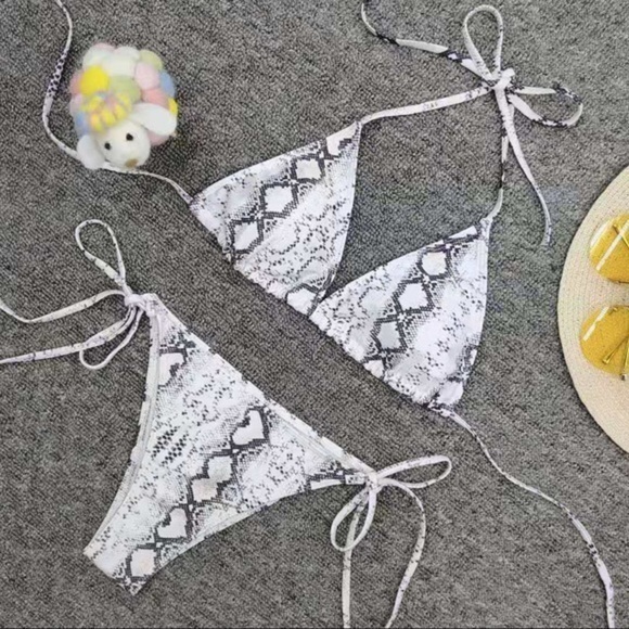 NEW!! ☀️ Snake Print Two Piece Bikini Swim Set - Picture 3 of 5